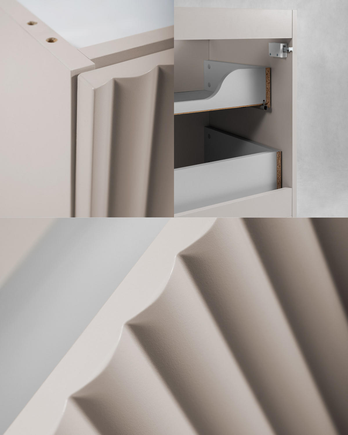 BADEZIMMERSCHRANK: Kaschmir / Platte Nusseiche / Griffe Schwarz / Beine Schwarz, 60 x 44,4 x 73,6 cm - Kaschmir/Schwarz, Holzwerkstoff (60/73.6/44.4cm) - 3XE LIVING