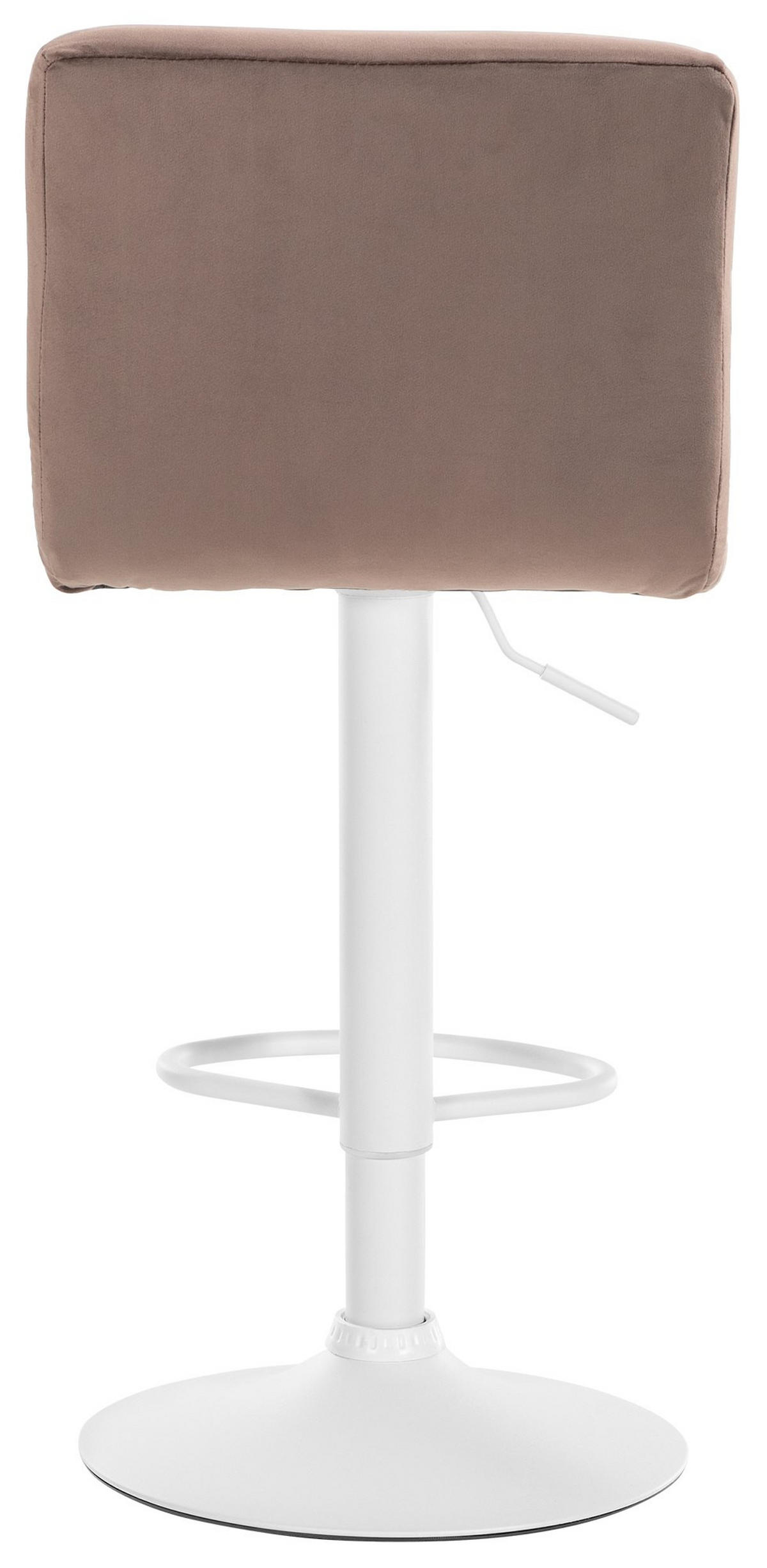 BARHOCKER BRISBAN Braun Samt Weiß - Braun, Textil/Metall (46/94/47cm) - DELUKE