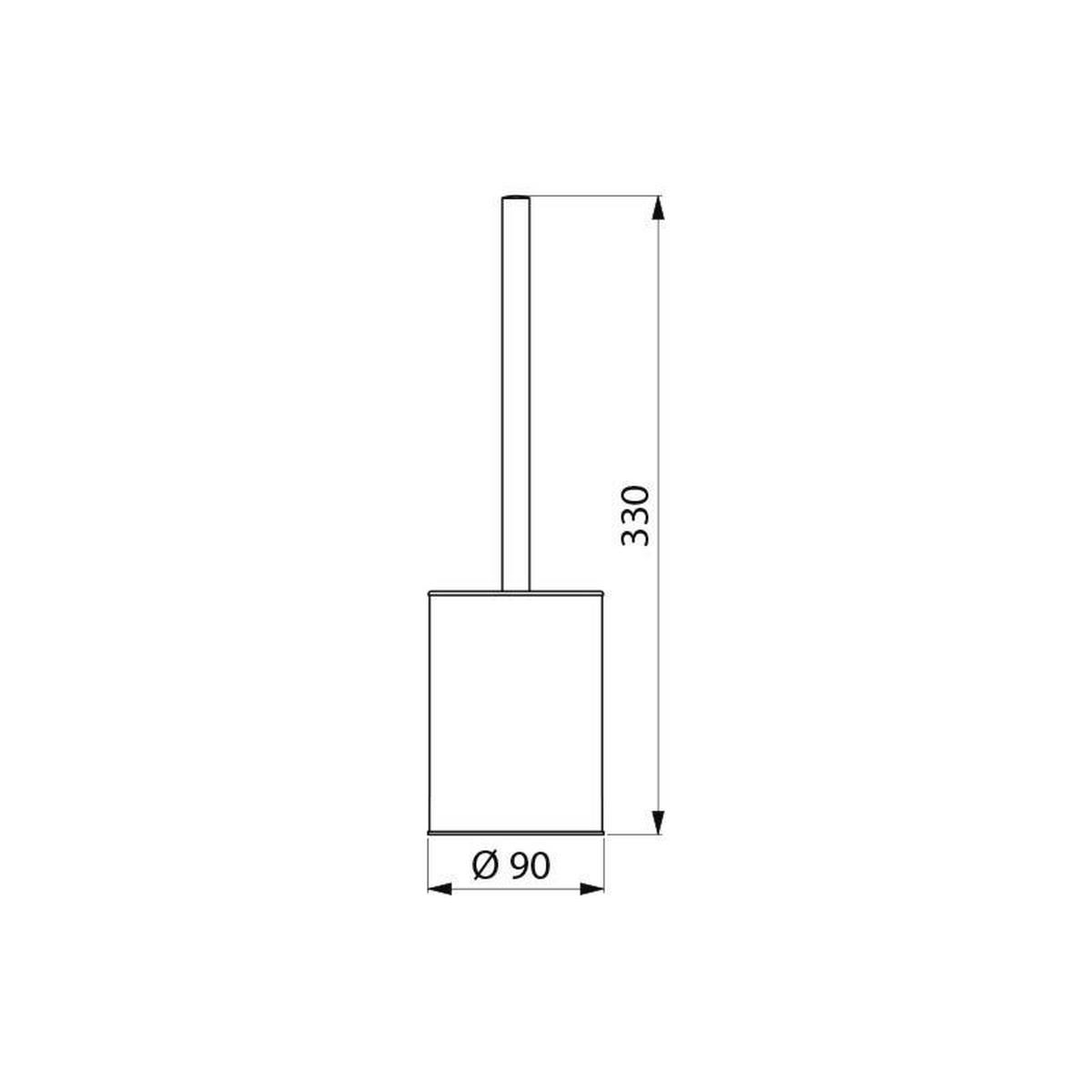 WC-BÜRSTENGARNITUR bodenstehend Edelstahl hochglanzpoliert - Chromfarben, Metall (11.5/10/36cm) - Delabie