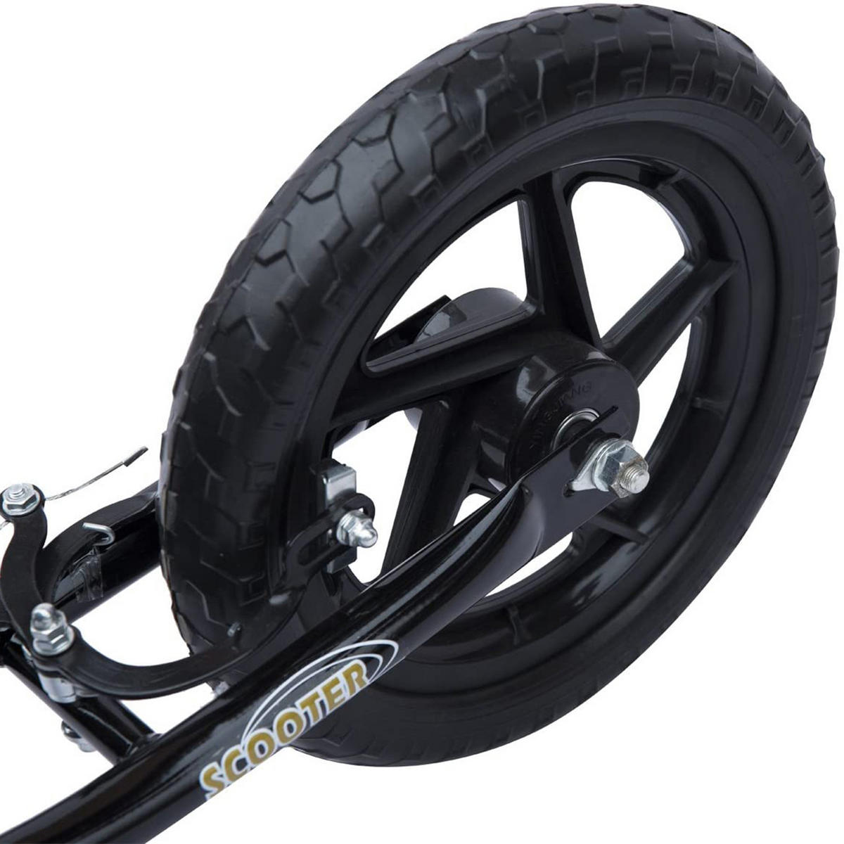 KINDERROLLER, Schwarz/Rosa/Blau/Rot, Stahl+ PVA - Schwarz, Metall (120/52/80cm) - HOMCOM