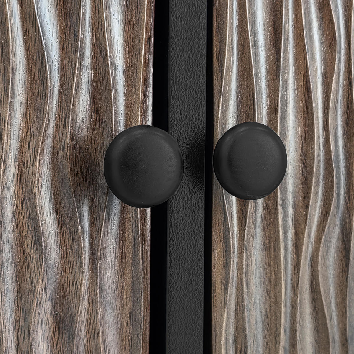 TV-SCHRANK 180/50/38 cm schwarz-finish MDF mit 2 Türen und 3 Schubladen - Schwarz, Holzwerkstoff (180/38/50cm) - OKWISH