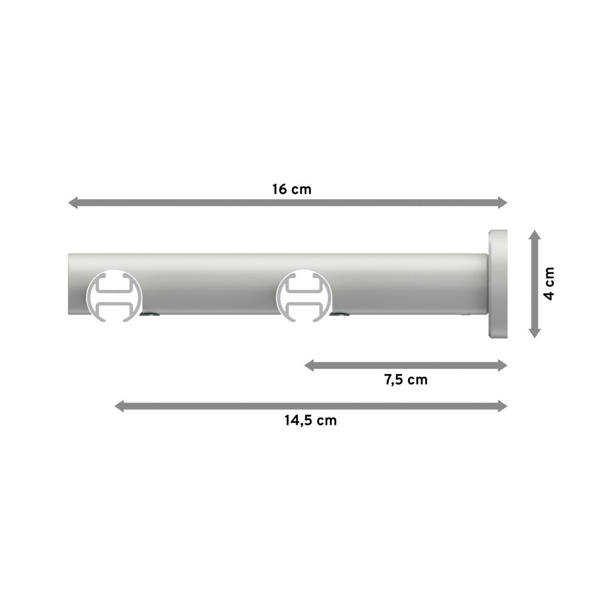 INNENLAUF-GARDINENSTANGEN-SET Platon Luino 280 cm (geteilt in 2 x 140 cm), 2-läufig, 20 mm Ø Weiß - Weiß, Metall (280cm) - INTERDECO