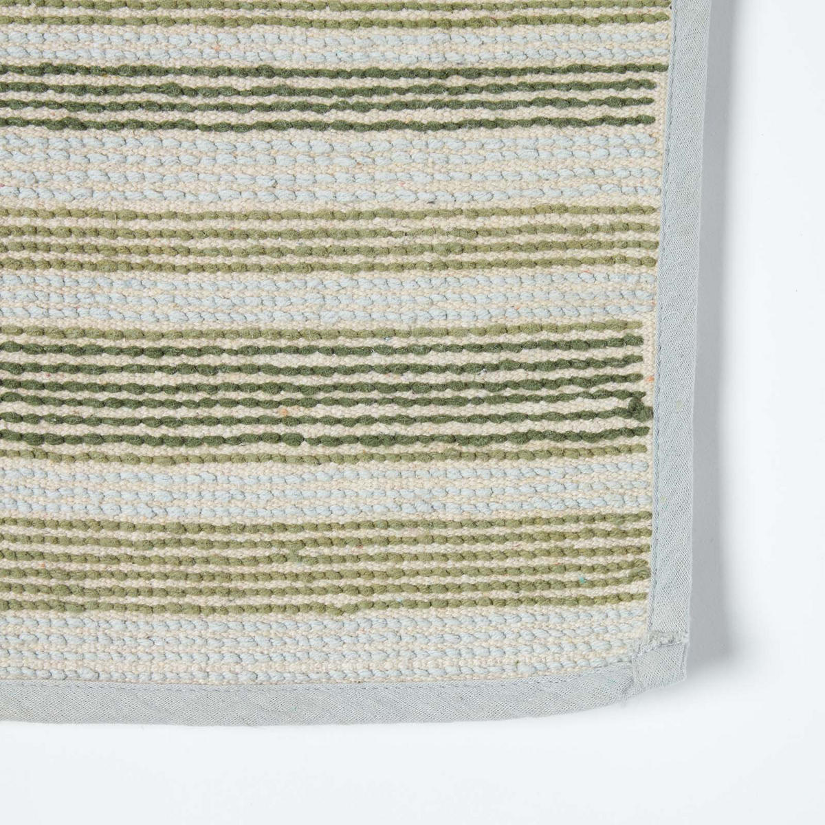 BADEMATTE 50/80 cm gestreift, Baumwolle - Grün, Textil (50/80cm) - Homescapes