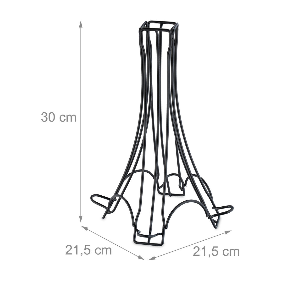 KAPSELHALTER - Schwarz, Metall (21.5/30/21.5cm) - Relaxdays