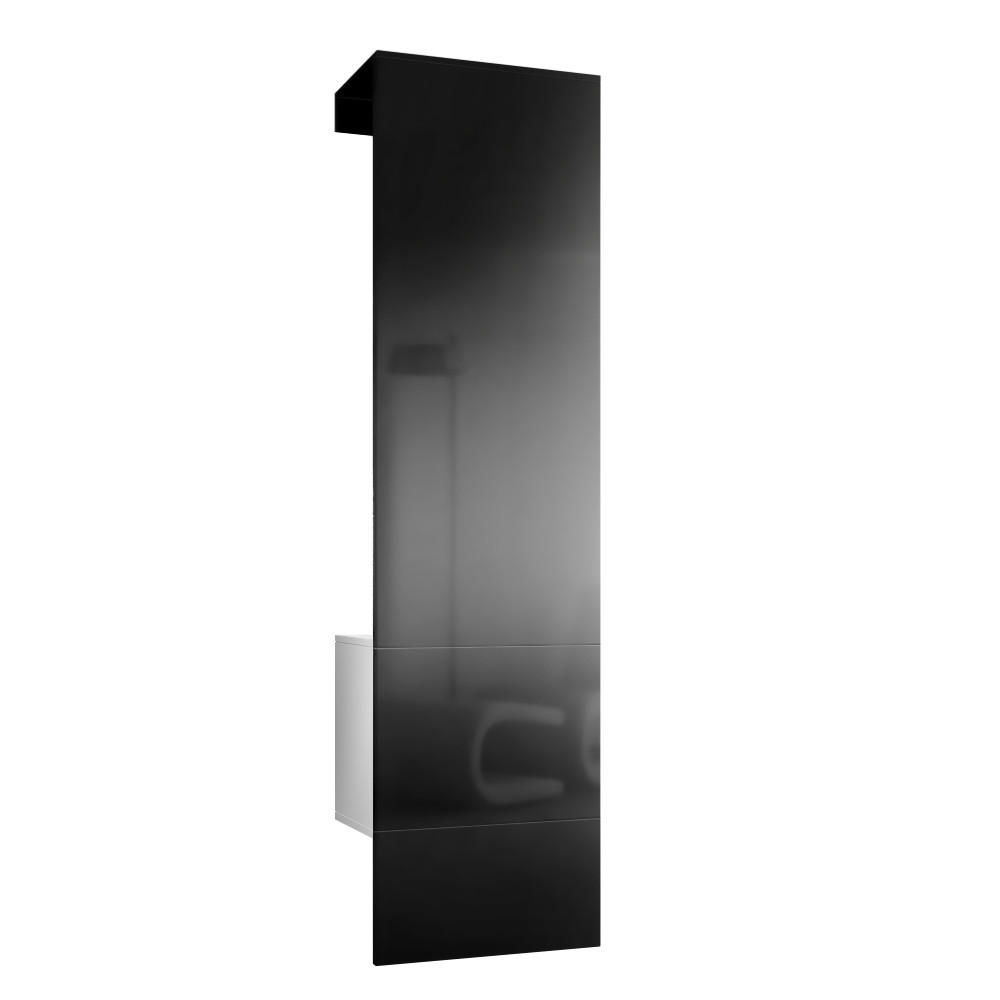 GARDEROBE Carlton Paneel in Schwarz Hochglanz - Schwarz Hochglanz, Holzwerkstoff (52/193/35cm) - Vladon
