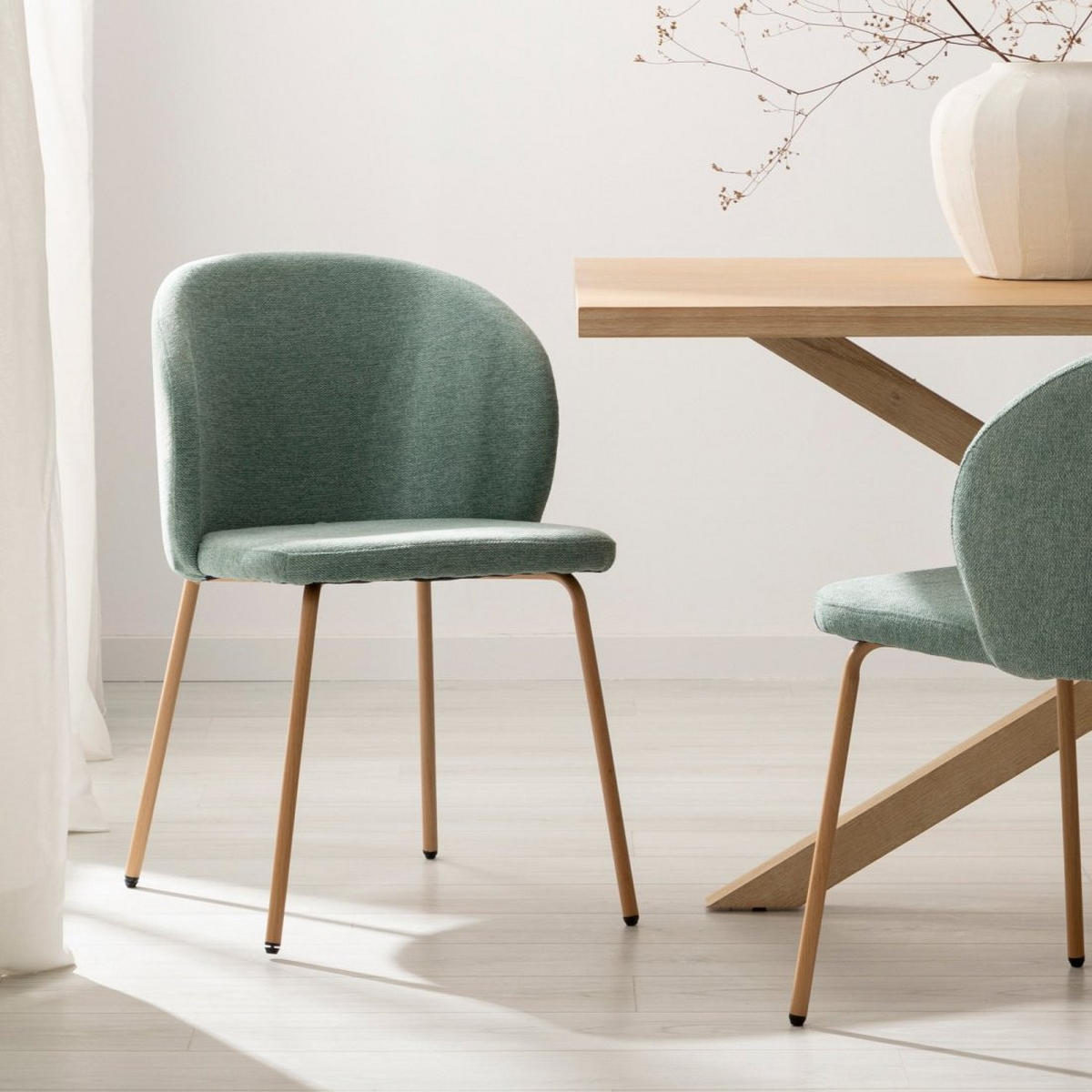 ESSZIMMERSTUHL Norah Grün 49 cm x 80 cm - Grün, Textil (49/80/56cm)