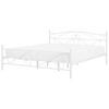 BETT mit Lattenrost 180x200 cm Weiß Rodez - Weiß, Metall (180/200cm) - Beliani