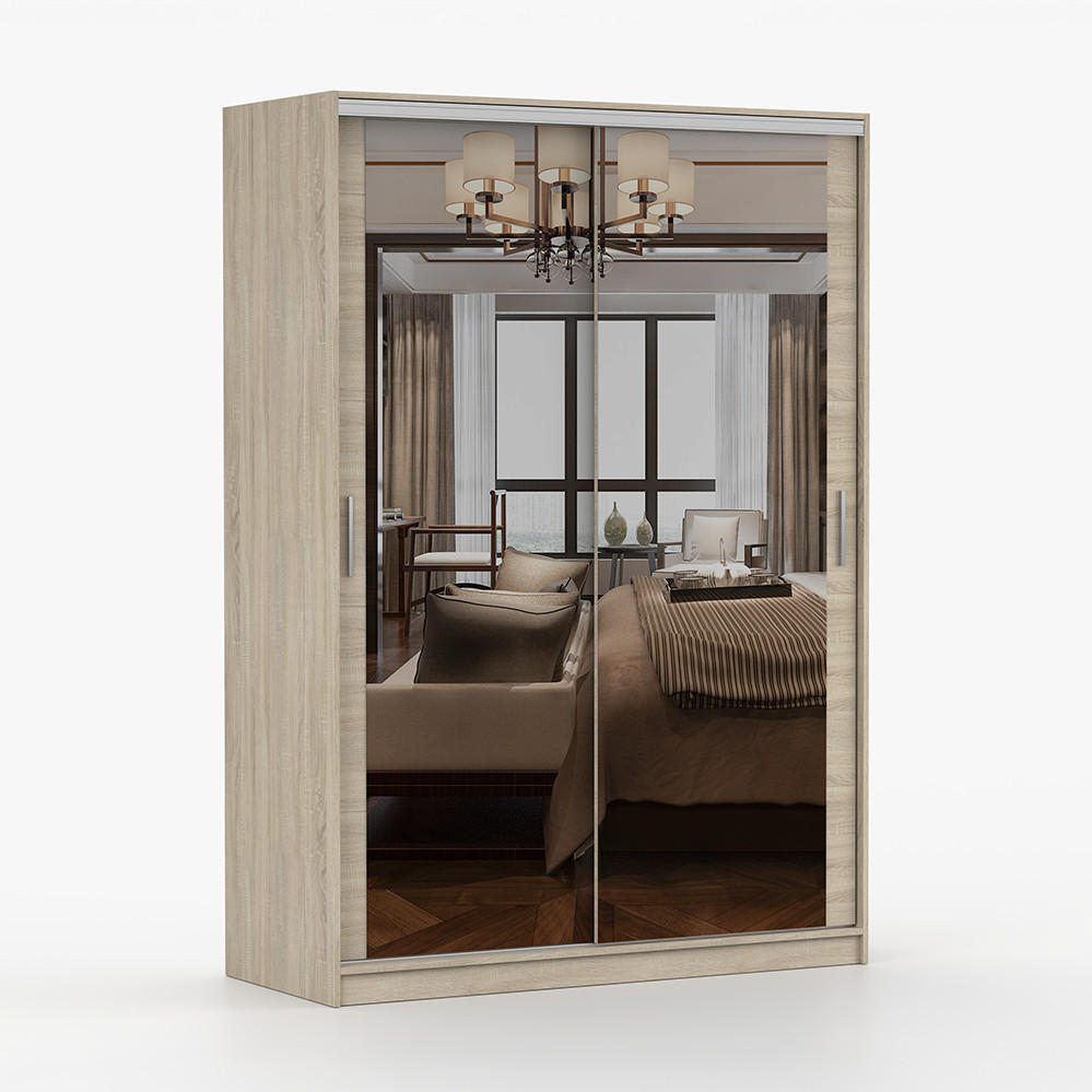 imoebel24 Kleiderschrank Sonoma Eiche 150x215x58 cm