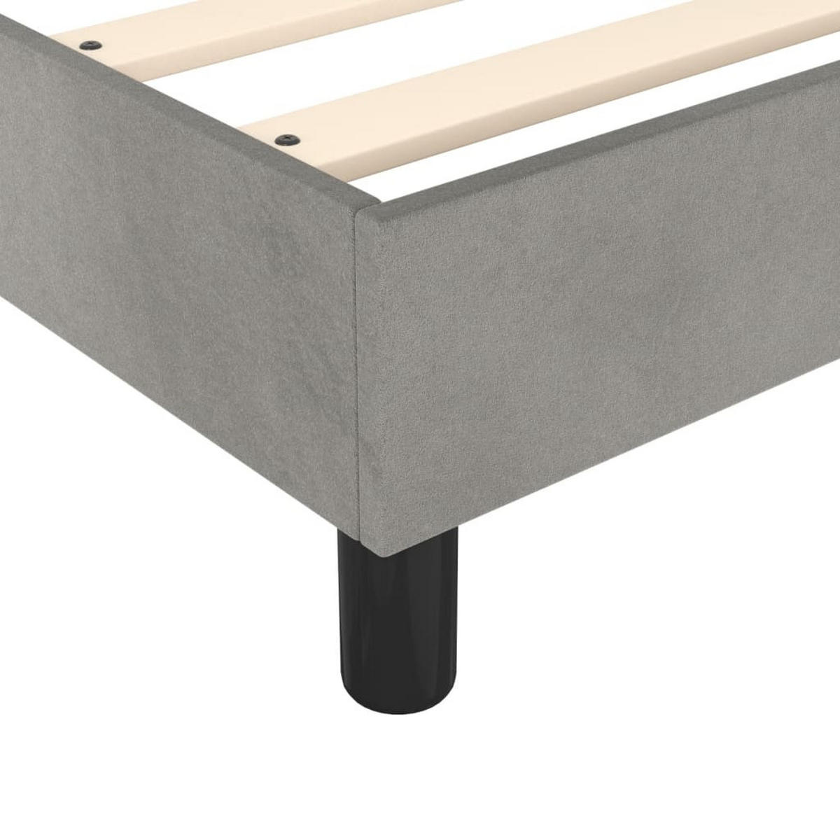 POLSTERBETT Quiring 100/203 cm - Hellgrau, Holzwerkstoff (100/200cm) - Nettlife