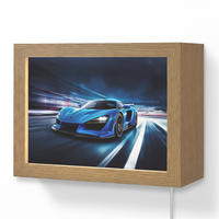 NÁSTĚNNÁ LAMPA Auto - Modrá - Chlapci - Dítě 20x15 cm - modrá, kompozitní dřevo (20/15/8cm) - OnlyWow