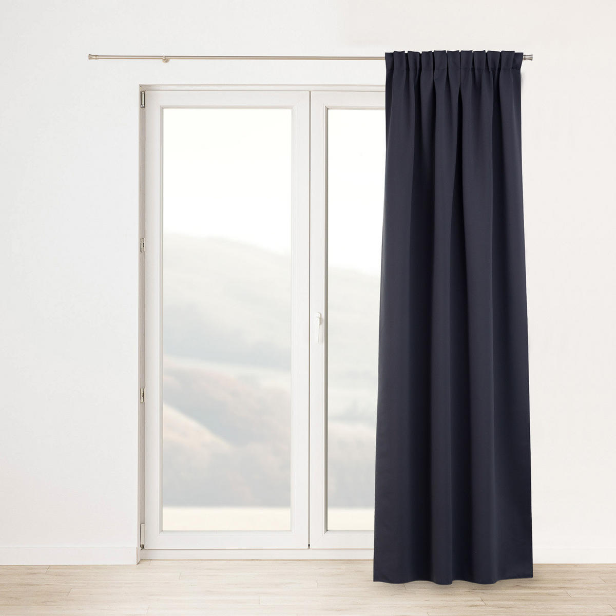 VERDUNKELUNGSVORHANG mit Schlaufenband 140x280 cm anthrazit - Anthrazit, Textil (140/280/1cm) - Dekoria
