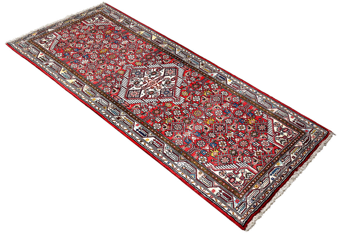 LÄUFER Orient handgeknüpft Assadabad Rot 201/77 cm Schurwolle - Rot, Textil (77/201cm) - Looma