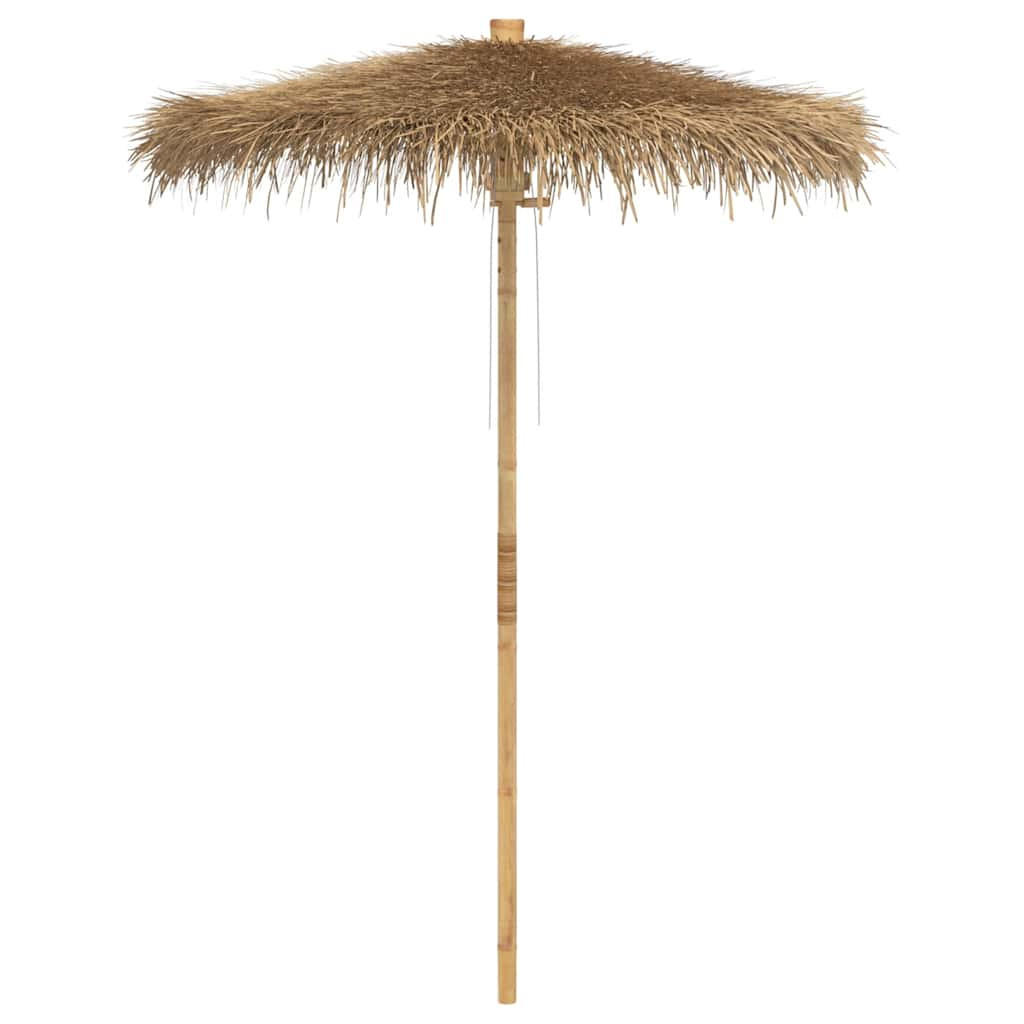 TIKI-SCHIRM Mit Bananenblatt-Dach 180 Cm Bambus - Braun, Naturmaterialen (180/180cm) - vidaXL