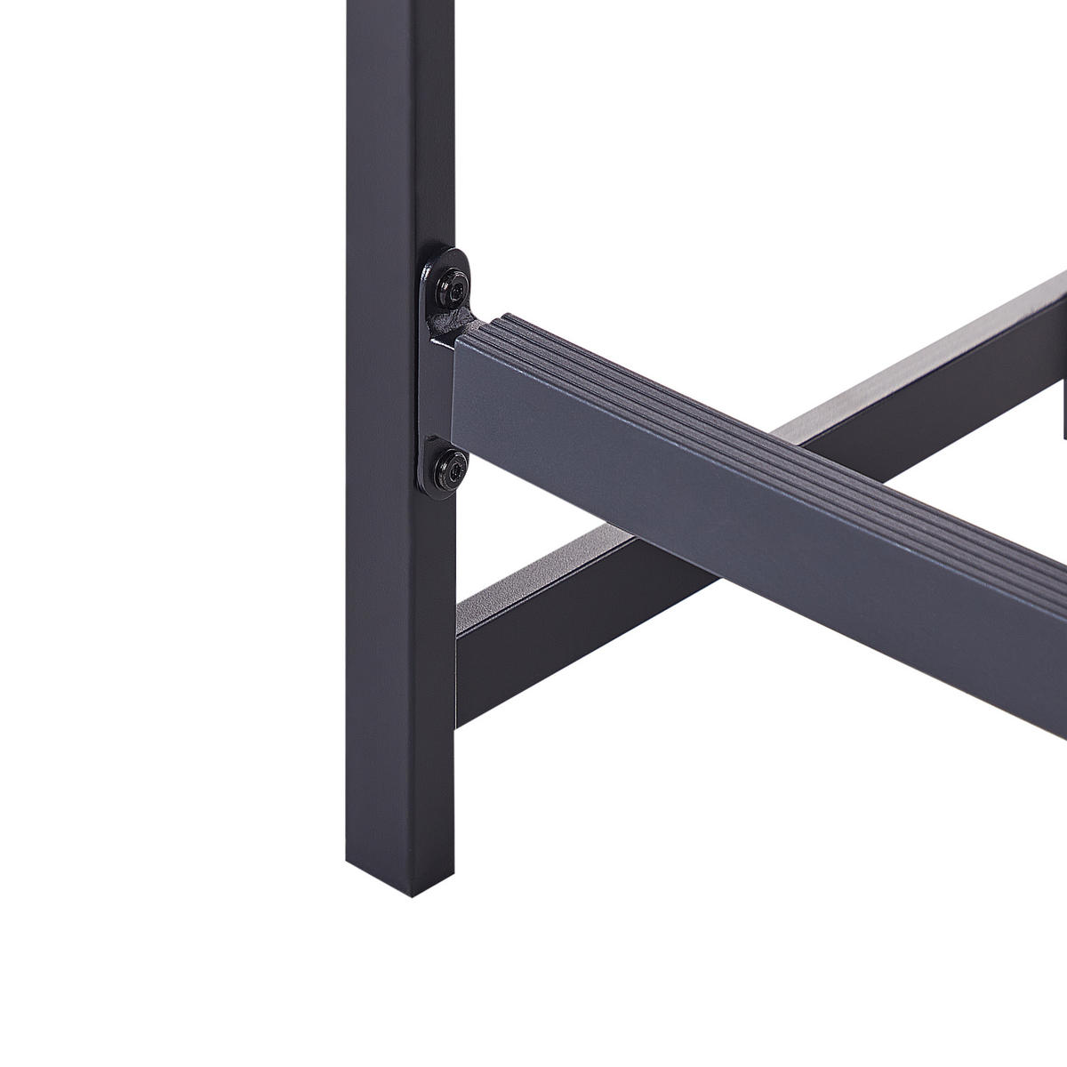 GARTENSTUHL Schwarz Avetrana - Hellbraun/Schwarz, Metall (40/61/38cm) - Beliani