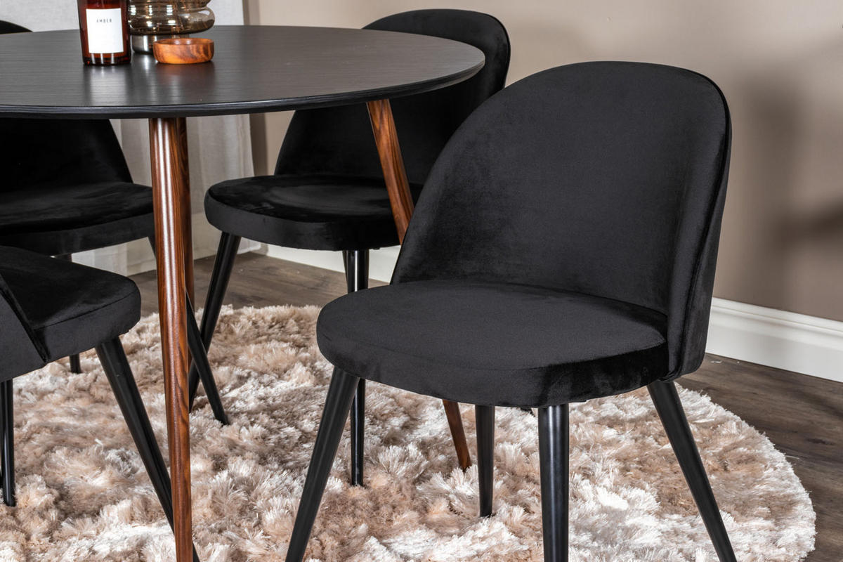 TISCHGRUPPE Schwarz - Schwarz, Holzwerkstoff (100/75/100cm) - ebuy24