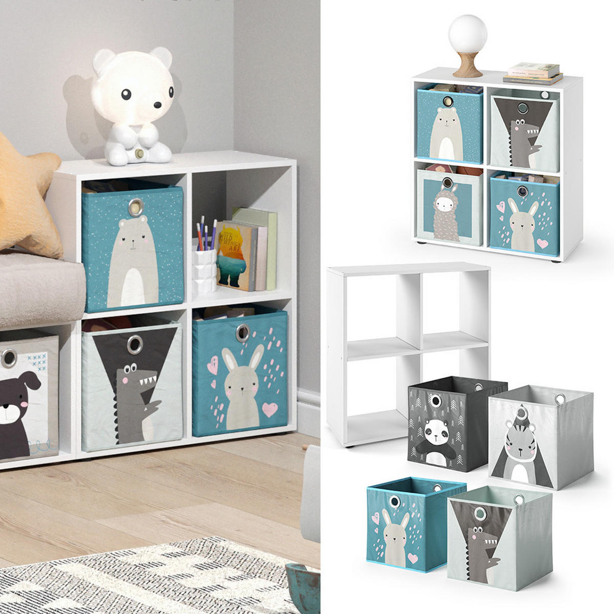 DĚTSKÁ POLIČKA Tetra Bílá - bílá, kompozitní dřevo (72.6/72/29cm) - Vicco