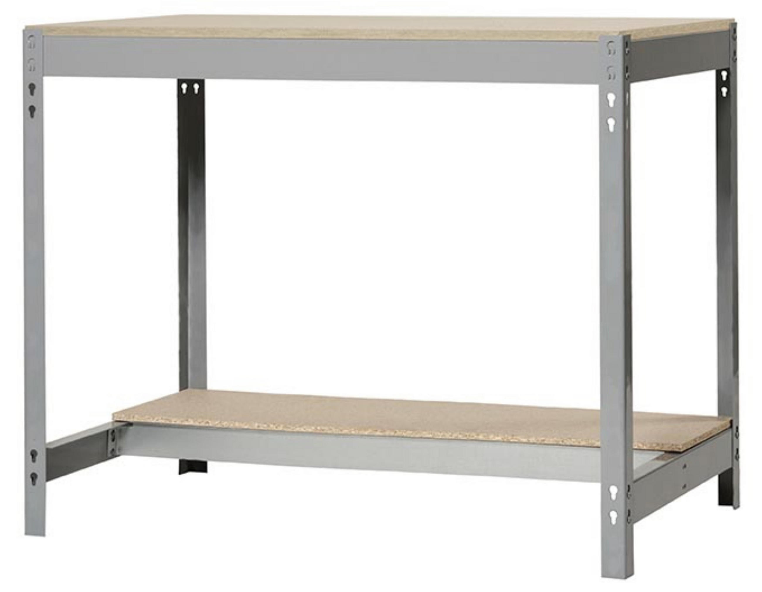 WERKBANK Buffalo HxBxT 84 x 150 x 61 cm Traglast 600 kg Grau - Grau, Holz (150/84/61cm) - PROREGAL