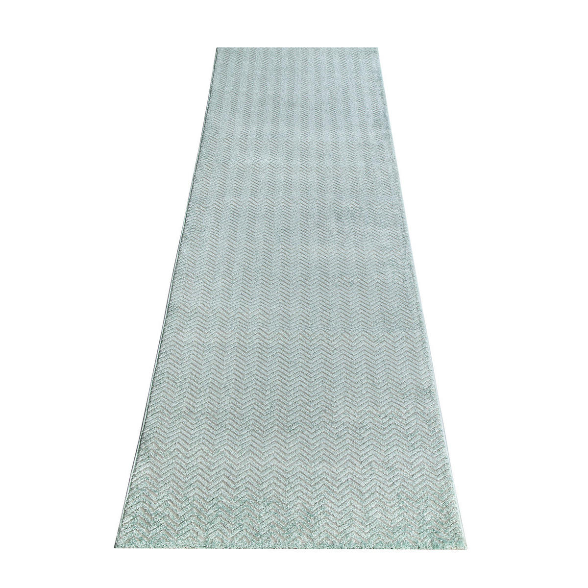 KURZFLOR-TEPPICH Fancy 805 Grün/ Türkis 80x300 cm - Türkis/Grün, Textil (80/300cm) - carpet city