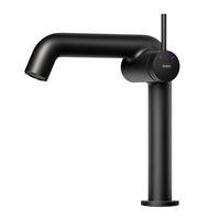 WASCHTISCHARMATUR Ventilkernzertifizierung Schwarz Matt 15cm - Schwarz, Metall (20/7.6/22.2cm) - EMKE