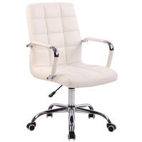 BÜROSTUHL Deal, Kunstleder Weiß - Weiß, Textil/Metall (56/104/62cm) - TPFLiving