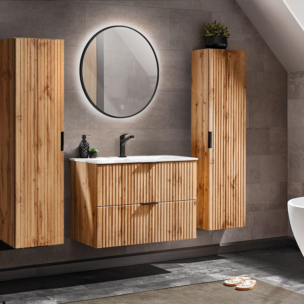 Lomado Badmöbel-Set Braun 180x200x46 cm