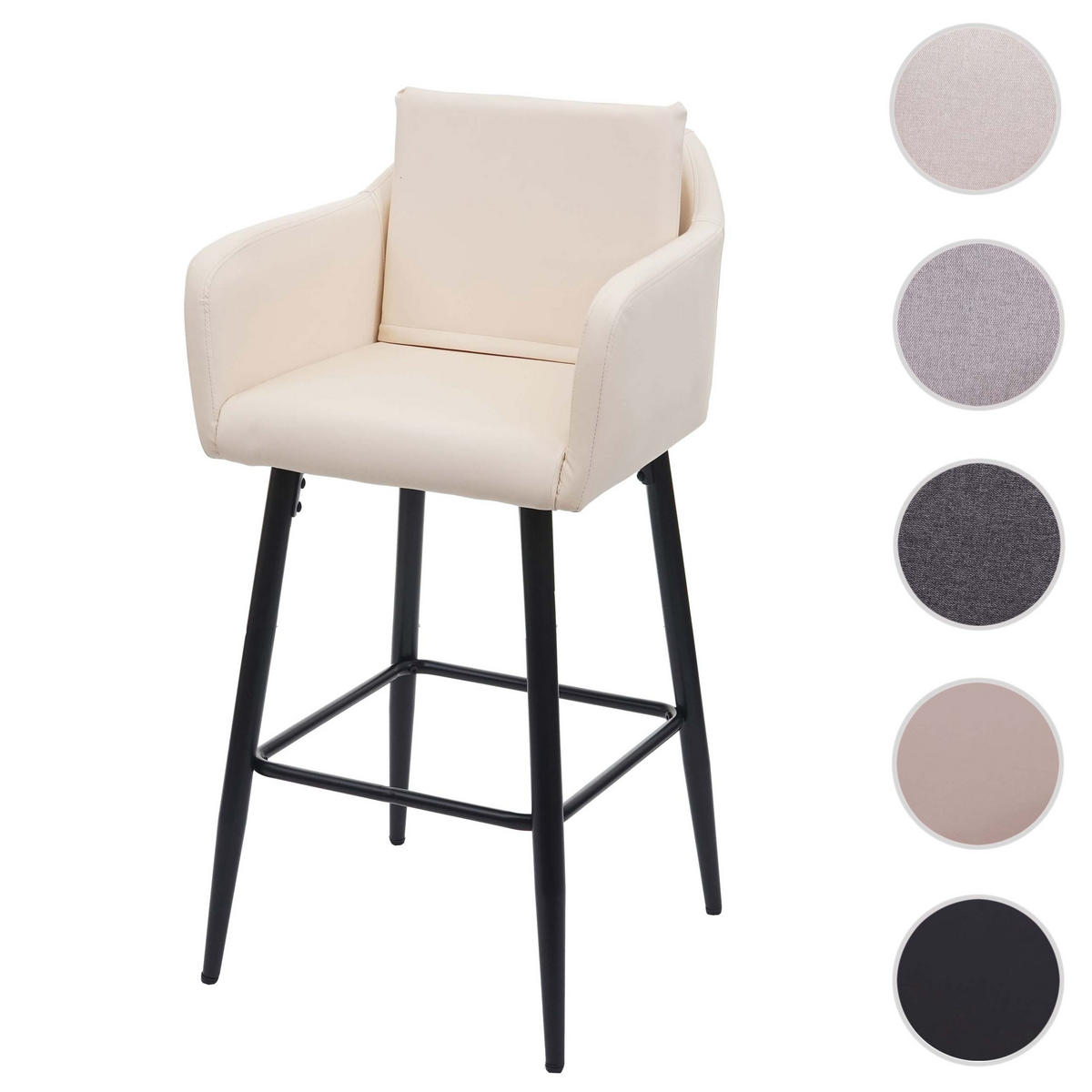 BARHOCKER Cremeweiß - Weiß, Textil (54/105/53cm) - MCW