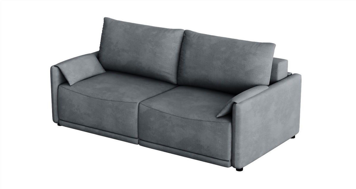 SCHLAFSOFA Mirena - Blaugrau, Holzwerkstoff/Textil (215/100/112cm) - Fun Möbel