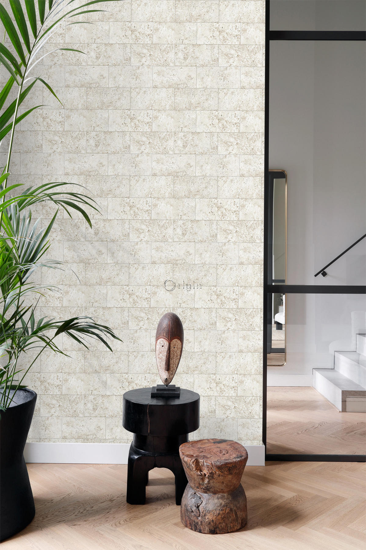 TAPETE Stein-Optik 53 cm x 10.05 m - Beige, Papier (53/1000cm) - Origin Wallcoverings