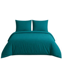 BETTWÄSCHE 3-teilig 200/200 cm UNI DUNKELTEAL - Blau, Textil (200/200cm) - ROLFNERS