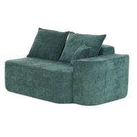 2MÍSTNÁ POHOVKA z žinylky, bez nutnosti montáže - zelená barva, textil (150/65/95cm) - Urban Meuble