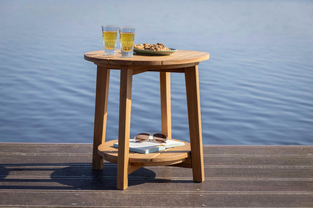 BEISTELLTISCH Milton - Naturfarben, Holz (50/50/50cm) - Mr. Deko