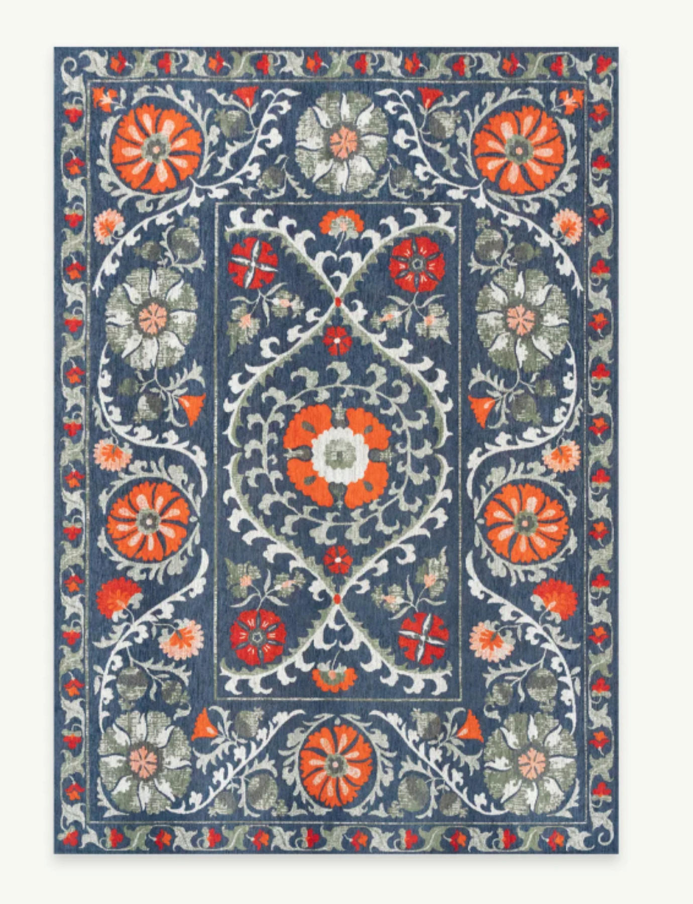 TEPPICH Flachgewebe Orient TABRY Blau 240 x 340 cm - Blau, Textil (240/340cm) - Novatrend