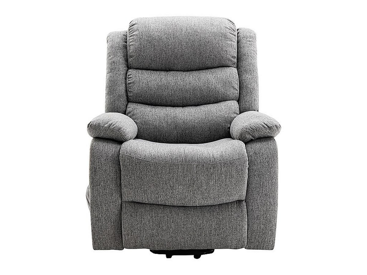 RELAXSESSEL Fernsehsessel - Stoff - Hellgrau - NADINE - Hellgrau, Textil (94/111/86cm) - Vente-Unique