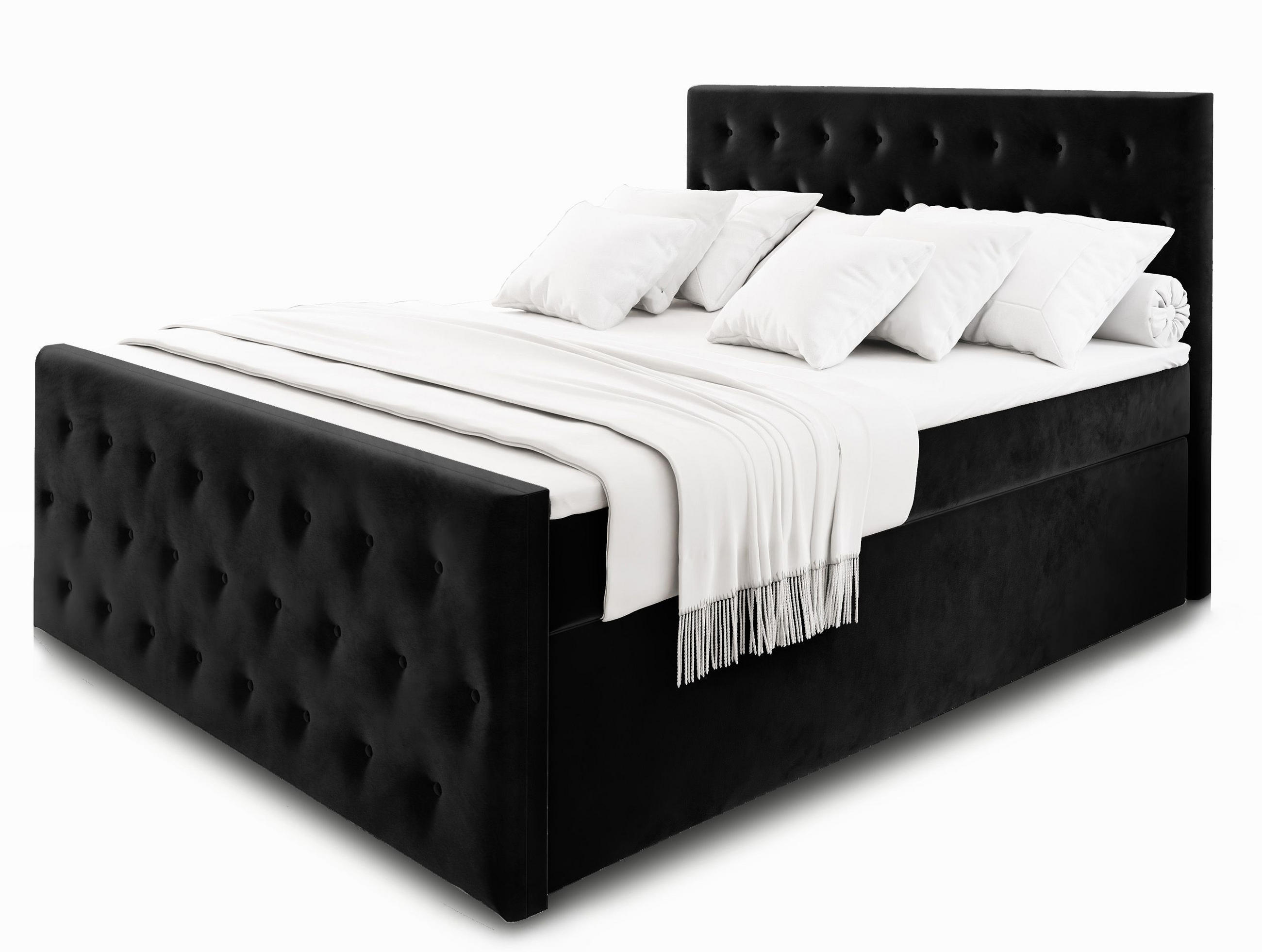 Masseno Boxbett Schwarz 160x200 cm