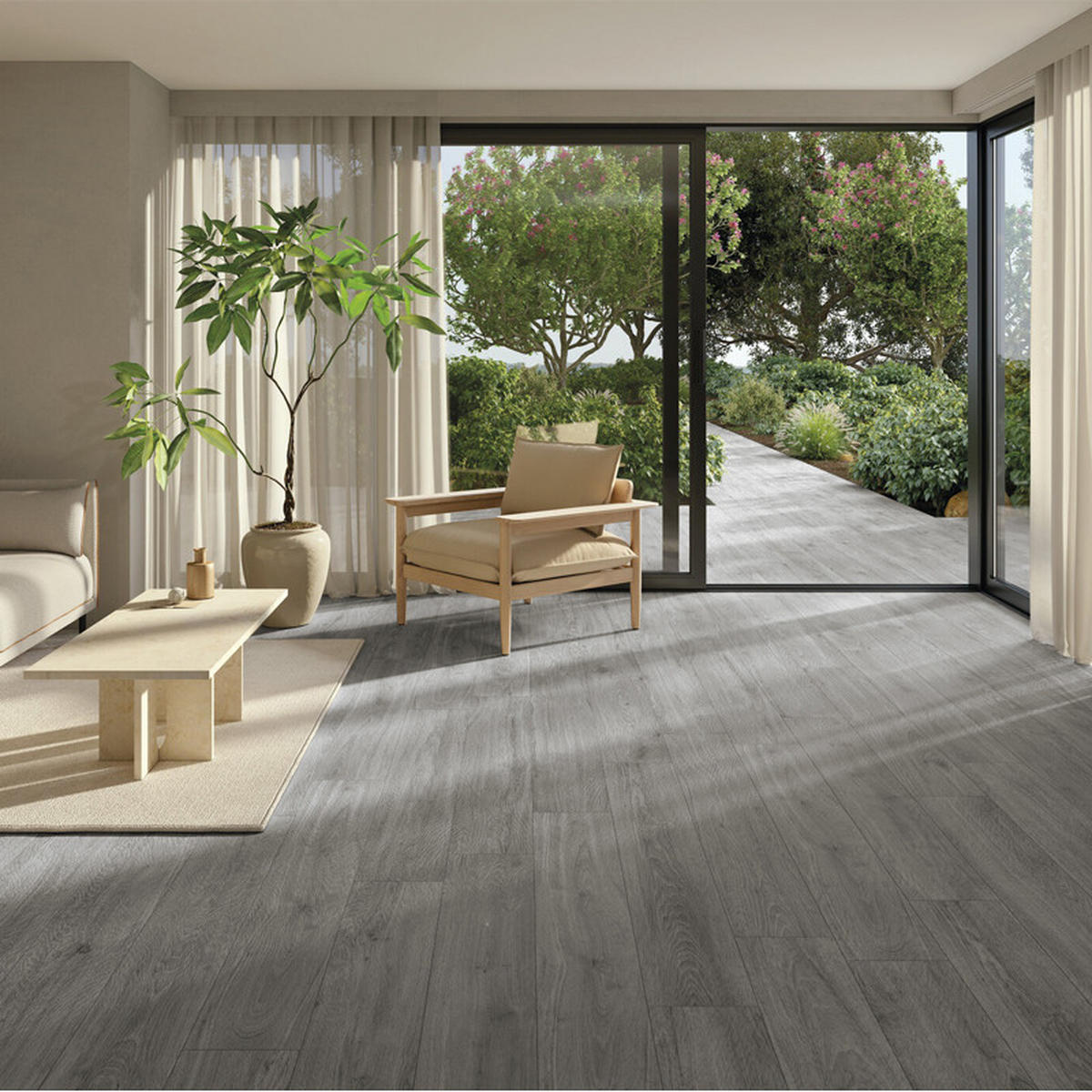 VINYLBODEN 5m²/36-TLG. selbstklebend PVC - Dunkelgrau, Kunststoff (0.2/91.5/15.2cm) - Livingandhome