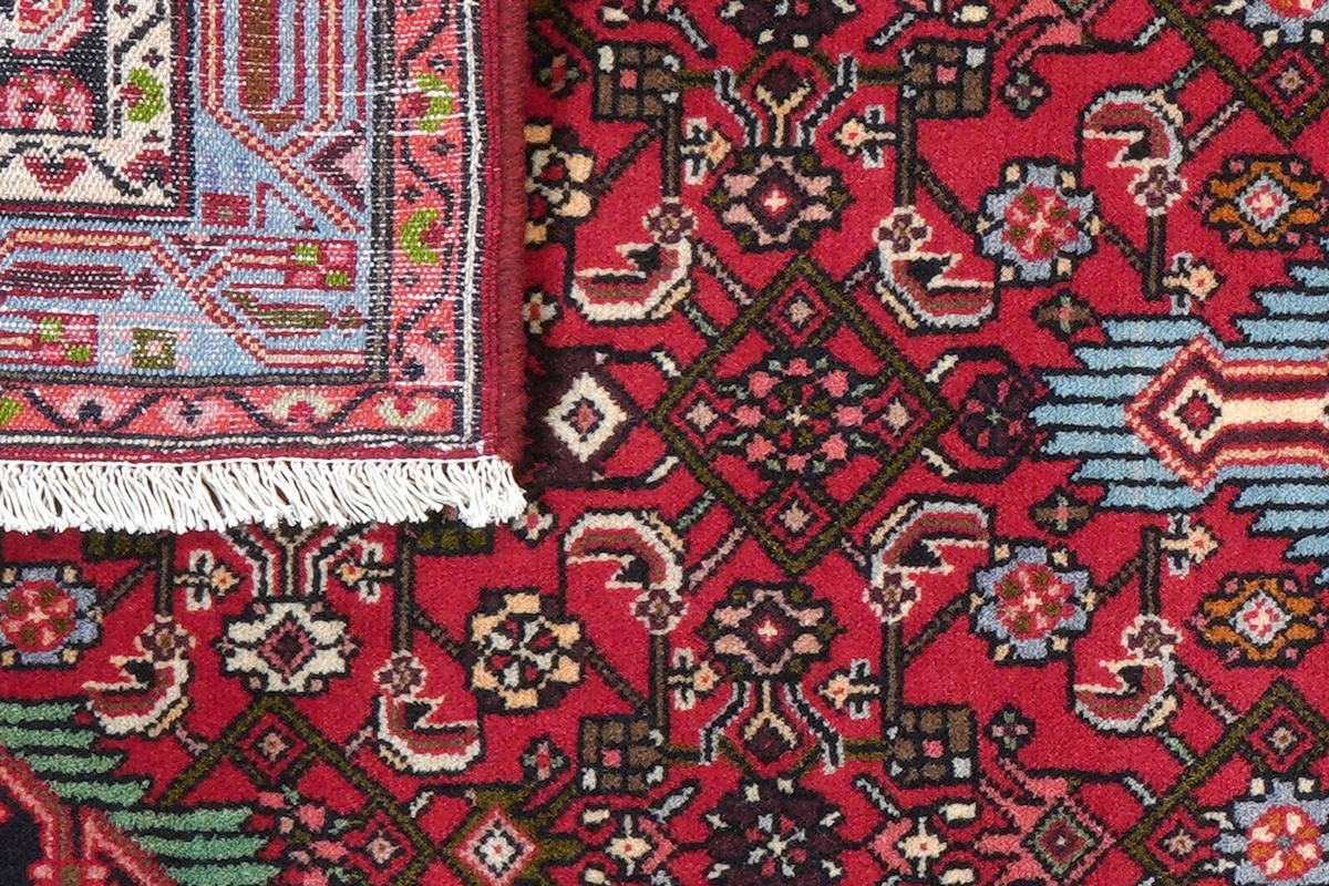 LÄUFER Orient handgeknüpft Assadabad Rot 195/83 cm Schurwolle - Rot, Textil (83/195cm) - Looma