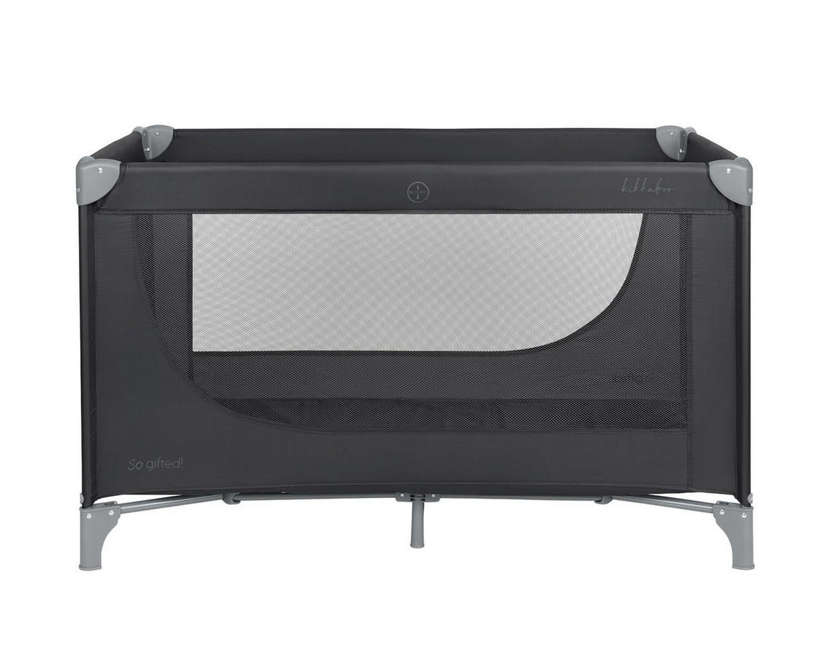 REISEBETT So Gifted black 2 Ebenen Matratze, Tragetasche, Öffnung - Schwarz, Kunststoff (65/125cm) - Kikka boo