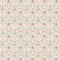 VLIESTAPETE Blütenornament altrosa/grün - Rosa/Grün, Papier/Kunststoff (52/1000cm) - Little Dutch