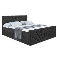 AMERICKÁ postel MILTIO-Z – 200 x 200 cm – H3 – černá - černá, kompozitní dřevo (200/200cm) - ALTDECOR