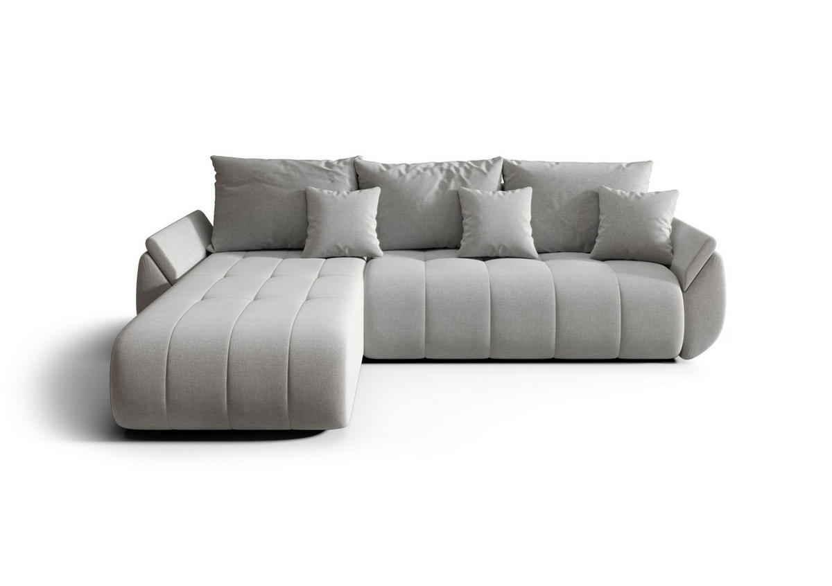 ECKSOFA mit Schlaffunktion TOKYO L Wind 84 - Grau, Textil (280/185cm) - Bedante