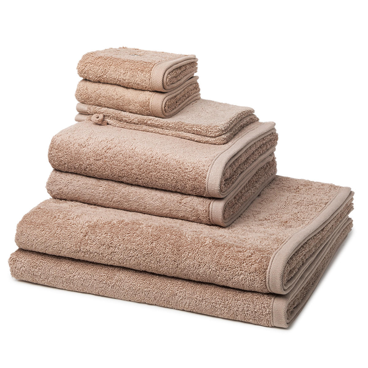 FROTTIERSET Vita 8-teilig - Braun, Textil (50/100cm) - Ross