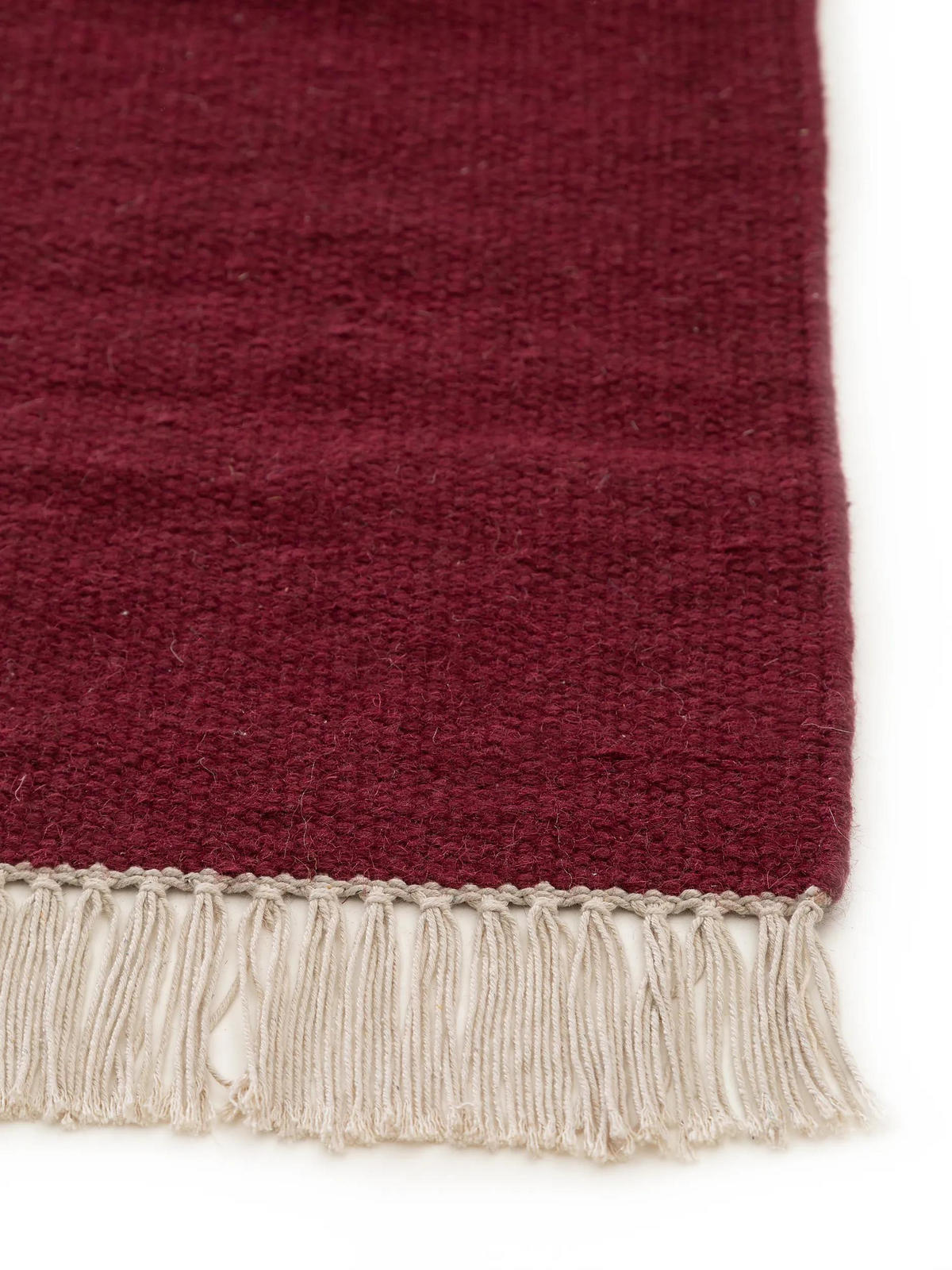 WOLLTEPPICH Liv Dunkelrot 80x250 cm - Dunkelrot, Textil (80/250cm) - benuta Pop