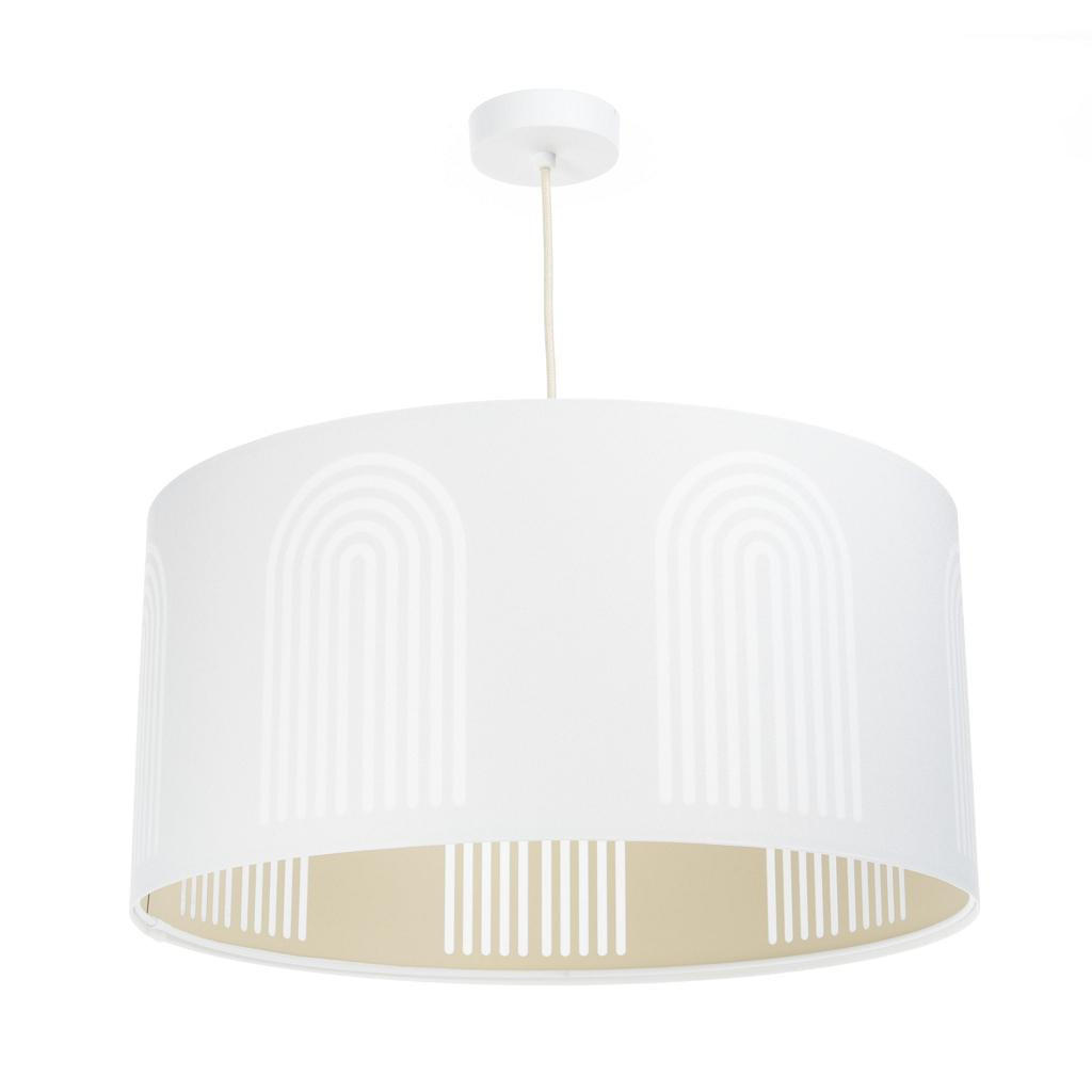 HÄNGELEUCHTE Weiß 40/90 cm - Beige/Weiß, Kunststoff (20/0.4/90cm) - ONZENO