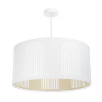 HÄNGELEUCHTE Weiß 40/90 cm - Beige/Weiß, Kunststoff (20/0.4/90cm) - ONZENO