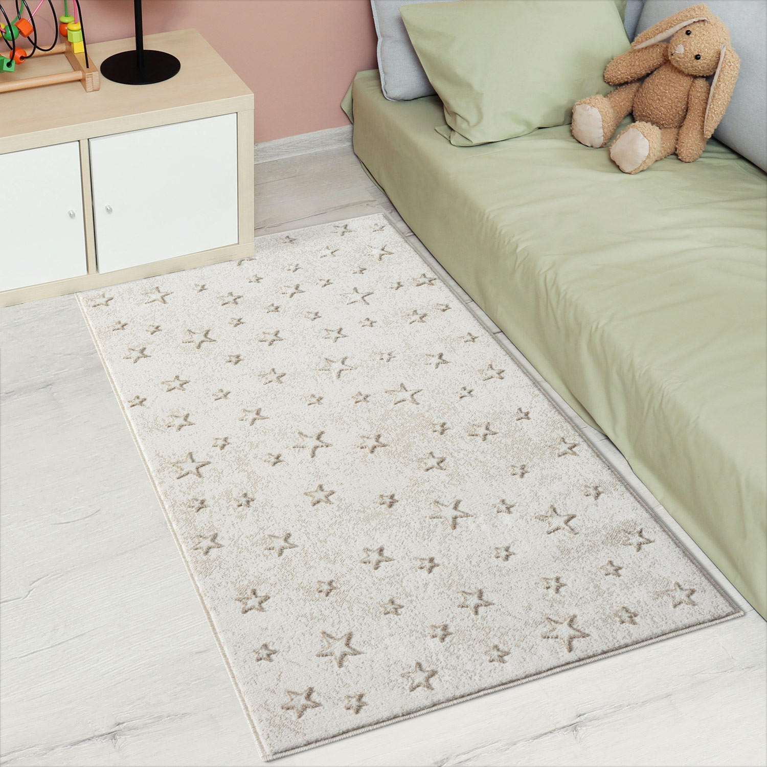 KINDERTEPPICH Mara 725 Creme 80x150 cm - Beige/Creme, Textil (80/150cm) - carpet city