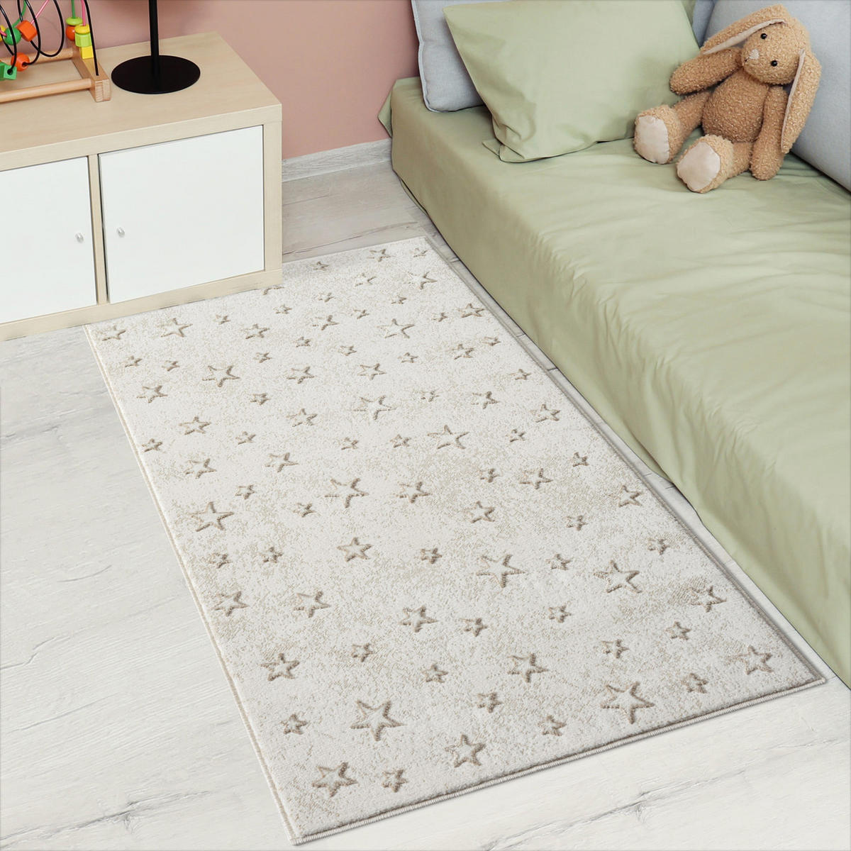 KINDERTEPPICH Mara 725 Creme 80x150 cm - Beige/Creme, Textil (80/150cm) - carpet city