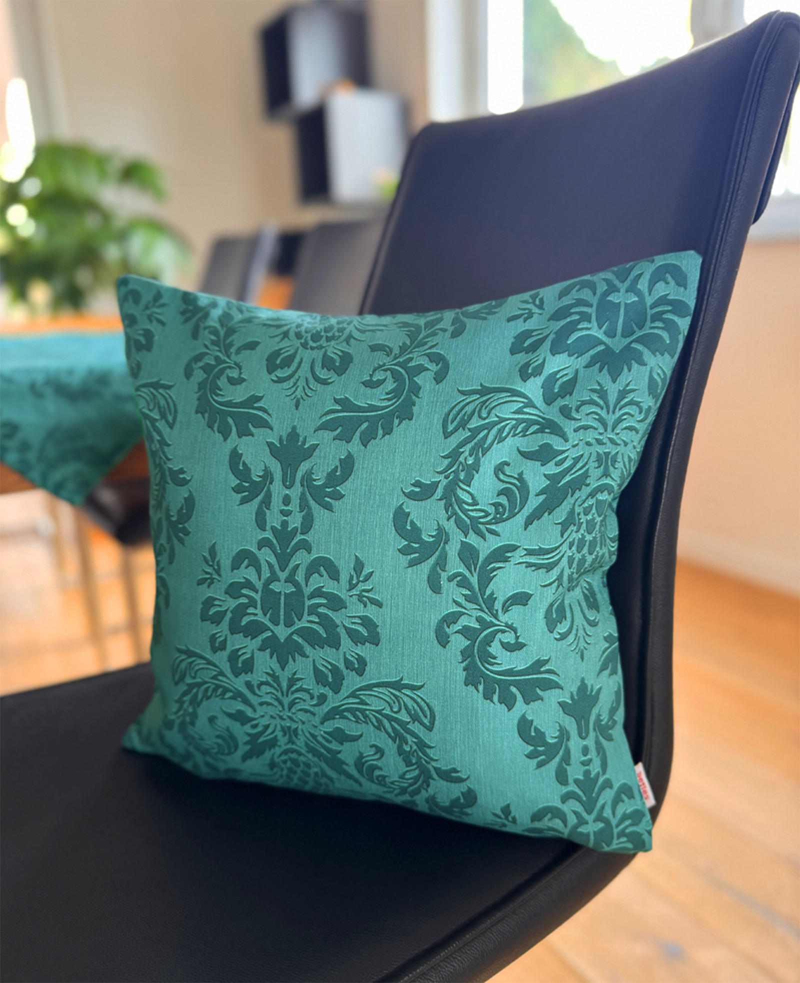 KISSENHÜLLE Epoche petrol-grün 25/35 cm - Petrol, Textil (25/35cm) - beties Heimtextil