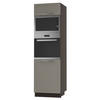 BACKOFEN-HOCHSCHRANK Kvantum D14/RU/60/207 Beige Matt / Lava Matt 60 / 59 / 207cm - Dunkelgrau/Beige, Holz/Holzwerkstoff (60/207/59cm) - Feldmann-Wohnen