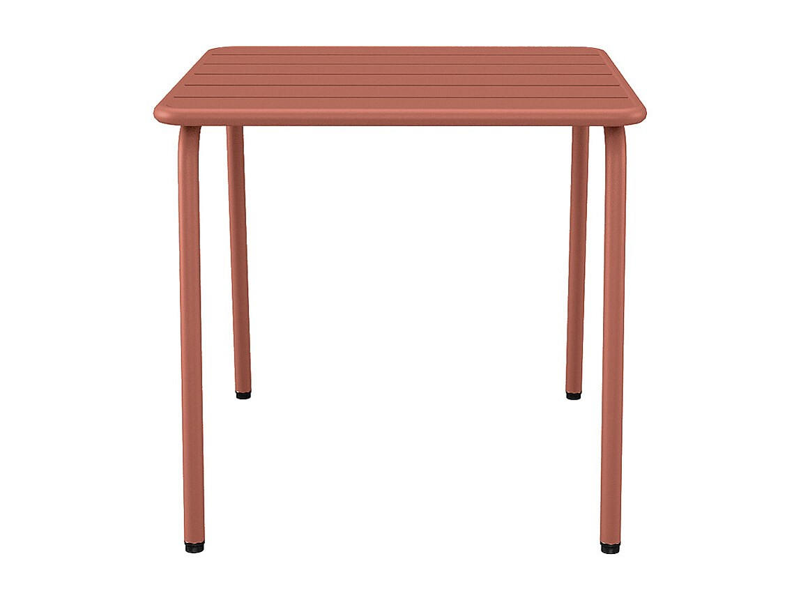 GARTENBEISTELLTISCH - 45 cm x 45 cm - Metall - Terracotta - MIRMANDE - Terracotta, Metall (45/45/41.5cm) - Vente-Unique