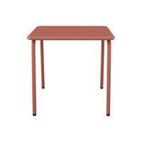 GARTENBEISTELLTISCH - 45 cm x 45 cm - Metall - Terracotta - MIRMANDE - Terracotta, Metall (45/45/41.5cm) - Vente-Unique